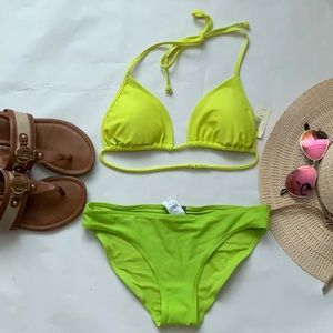 NWT 💚👙Aerie Swim Bikini Neon Green Small
